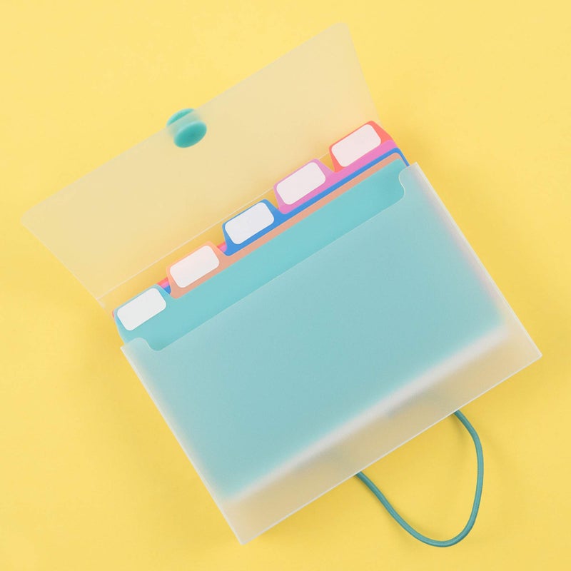 Yoobi Index Card Holder, Flash Cards Organizer, 4 Pack with 3x5 Index Cards, Color Tab Dividers and Blank Sticker Labels in Each Box, 100 College Ruled Notecards Per Case, Office and School Supplies - Image 5