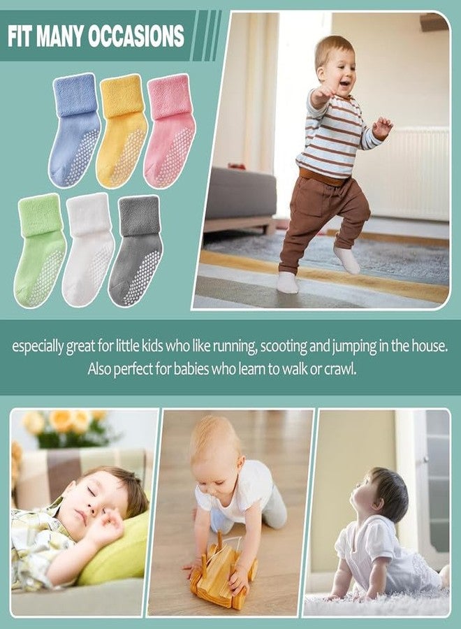 Yanwenx Baby Socks Cotton Breathable Anti Skid Thick Warm Kids Socks Pack Of 1_Green_3-4 Years - Image 5