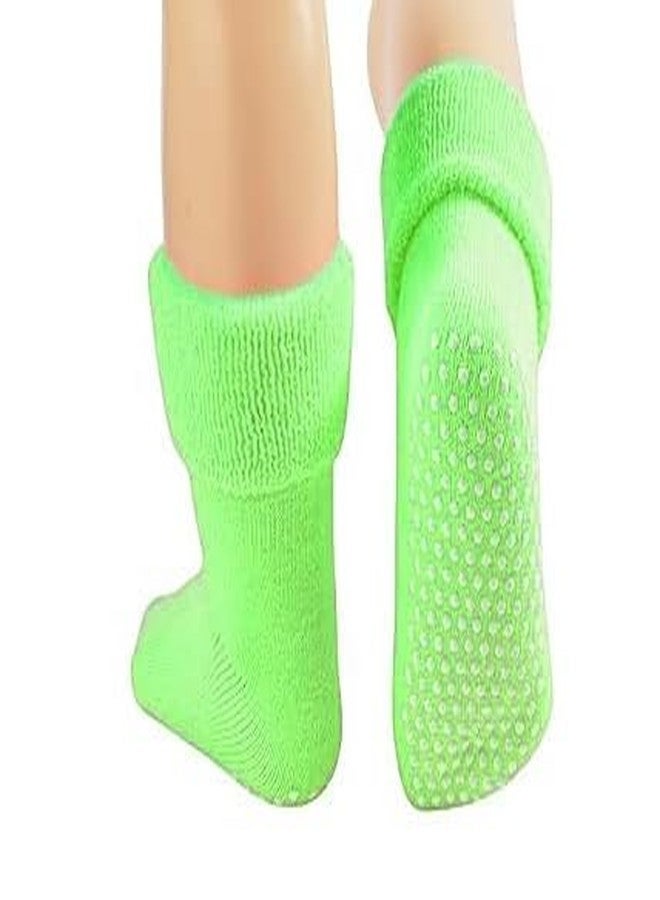 Yanwenx Baby Socks Cotton Breathable Anti Skid Thick Warm Kids Socks Pack Of 1_Green_3-4 Years - Image 1