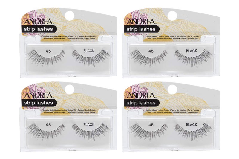 Andrea False Lashes Style 45 Black 4 pairs