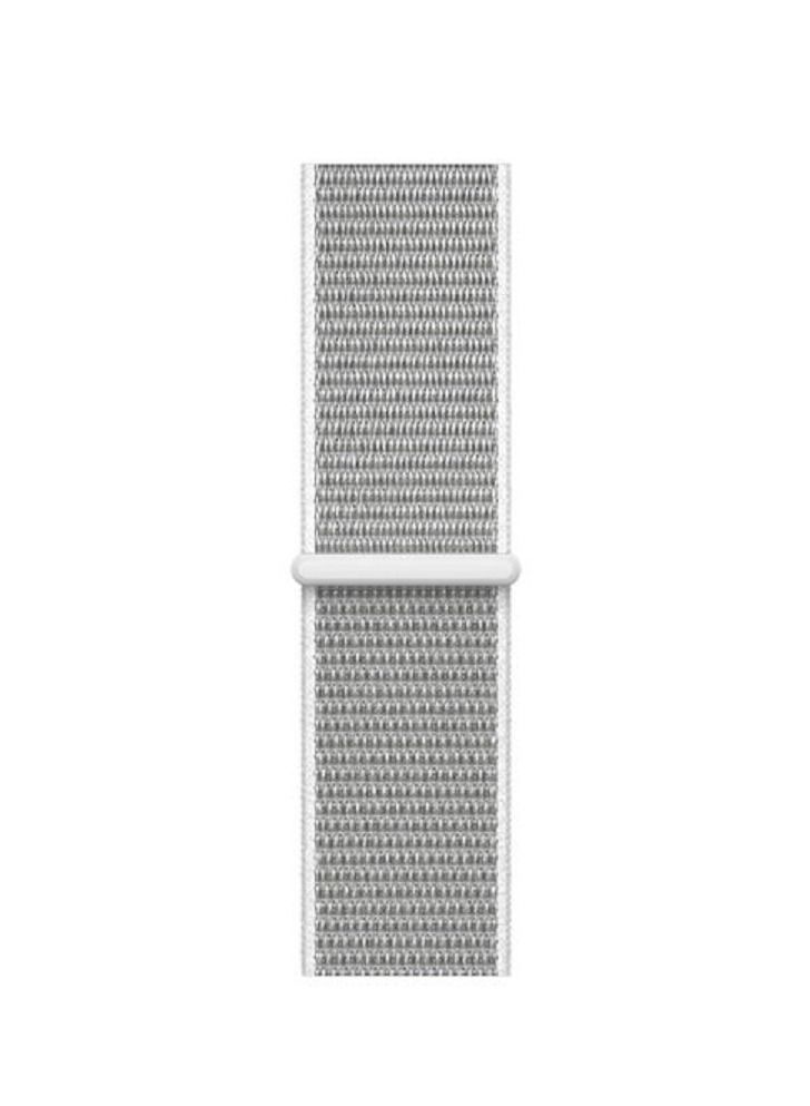 CATANES ( Nylon Sport Loop Band for Apple Watch 38mm 40mm 41mm ) Compatible with iWatch Series 7/SE/6/5/4/3/2/1 Seashell Light Grey Color - Image 5