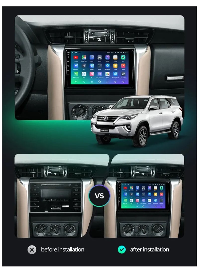 Generic - Advanced Android Radio for Toyota Fortuner 2016-2022 – 2Year Warranty, 4GB RAM, 32GB Storage, Apple CarPlay & Android Auto, Free Night Vision Camera & Navigation - Image 1