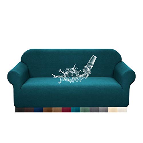 Granbest Premium Waterproof Sofa Cover High Stretch Couch Slipcover Super Soft Fabric Couch Cover (Blackish Green, Medium) - Image 1