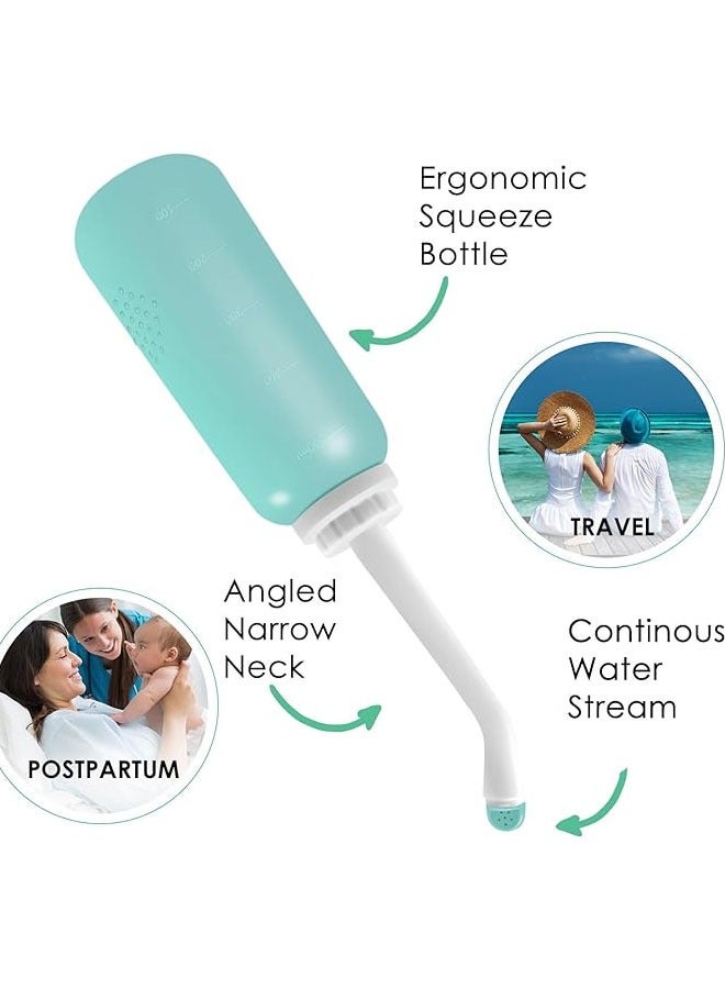 BOUND MOAT Portable Bidet Sprayer Travel Shattaf for Toilet Personal Hygiene Cleaning/Soothing Postpartum Care/Baby Care Travel Bidet With Hand Held Bidet Bottle 500ML (Green Color)  - Image 3