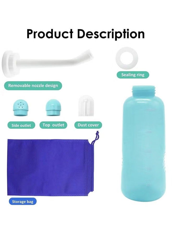 Portable Bidet Sprayer Travel Shattaf for Toilet Personal Hygiene Cleaning/Soothing Postpartum Care/Baby Care Travel Bidet With Hand Held Bidet Bottle 500ML (Green Color)