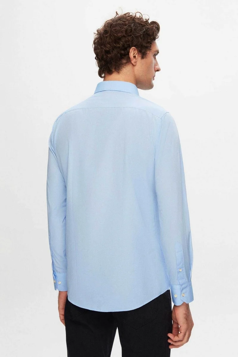 دي أس دامات D'S Groom Slim Fit Light Blue Italian Collar Shirt 2HF02ORT4185