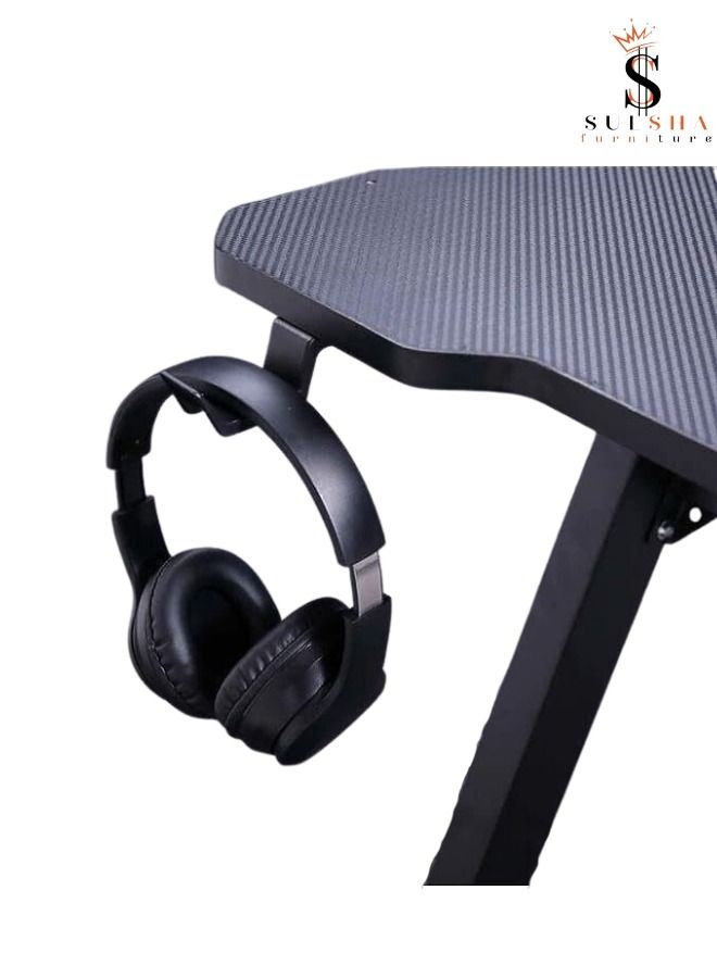 SULSHA Gaming Desk with RGB LED Colors Light Headset Hook Cup Holder Size 120 Centimeters - Image 3