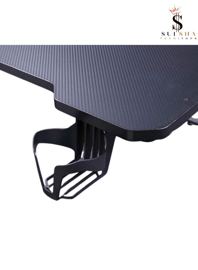 SULSHA Gaming Desk with RGB LED Colors Light Headset Hook Cup Holder Size 120 Centimeters - Image 4