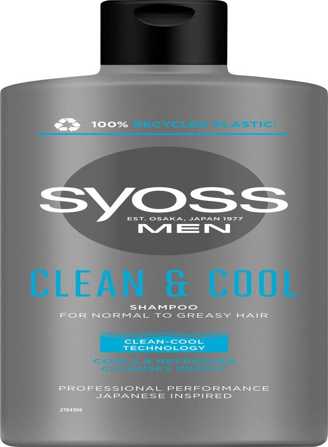 Syoss Men Clean & Cool Shampoo, Normal to Greasy Hair 440 Ml - Image 1