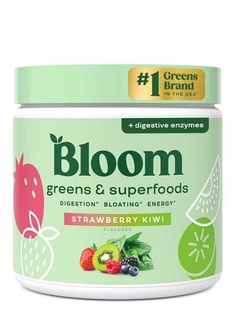 Bloom Nutrition Green Juice Powder Strawberry-Kiwi Flavor 170g - Image 1