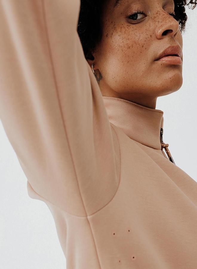 DECATHLON Women's zipped-collar running sweatshirt Warm + - Image 3