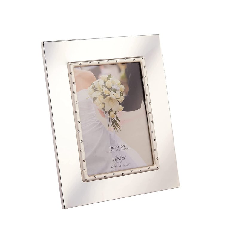 LENOX Lenox Devotion Frame for 5 by 7Inch Photo  825520 Metallic 