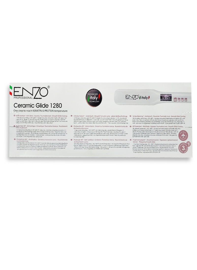 ENZO - Professional hair straightener , salon temperature reaches 1280 degrees Fahrenheit to suit thick hair EN-3990 - Image 1