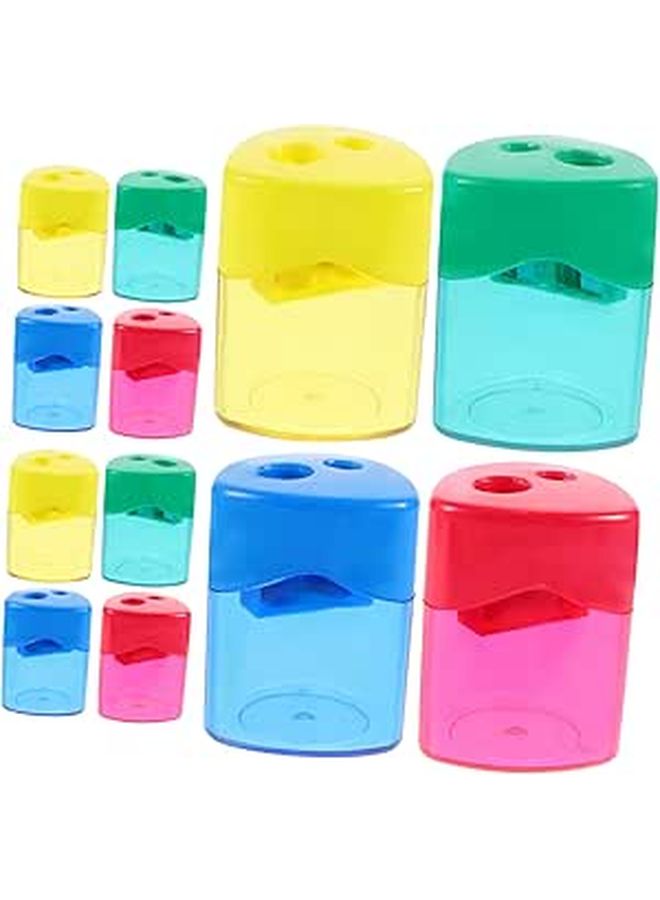 12 Dual Pencil Sharpeners Portable Manual for School Office Home Creative Artists Students - Image 1