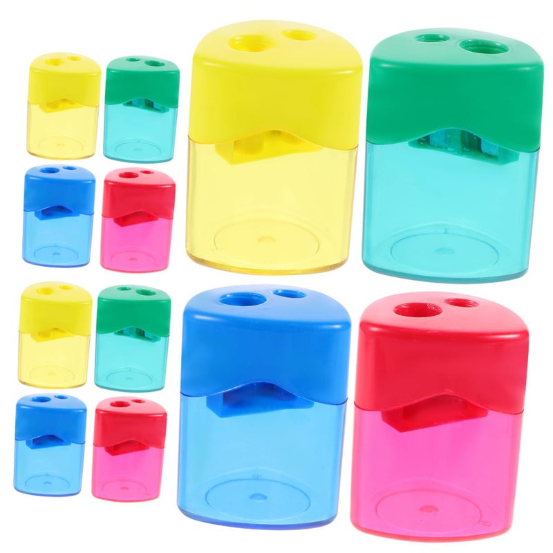 12 Dual Pencil Sharpeners Portable Manual for School Office Home Creative Artists Students - Image 2