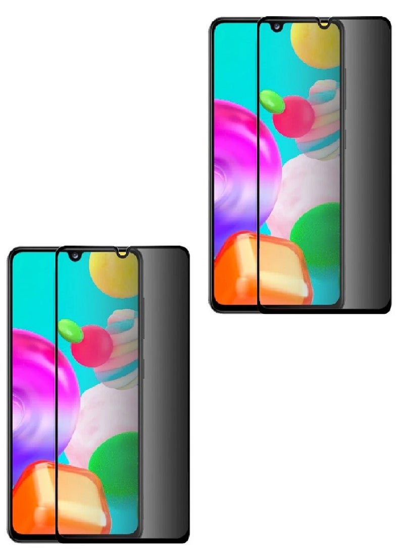 Super 2 Pieces Tempered Glass Screen Protector Anti-Spy Privacy Designed For Samsung Galaxy A41 Full Screen Coverage And Bubble Free - Image 1