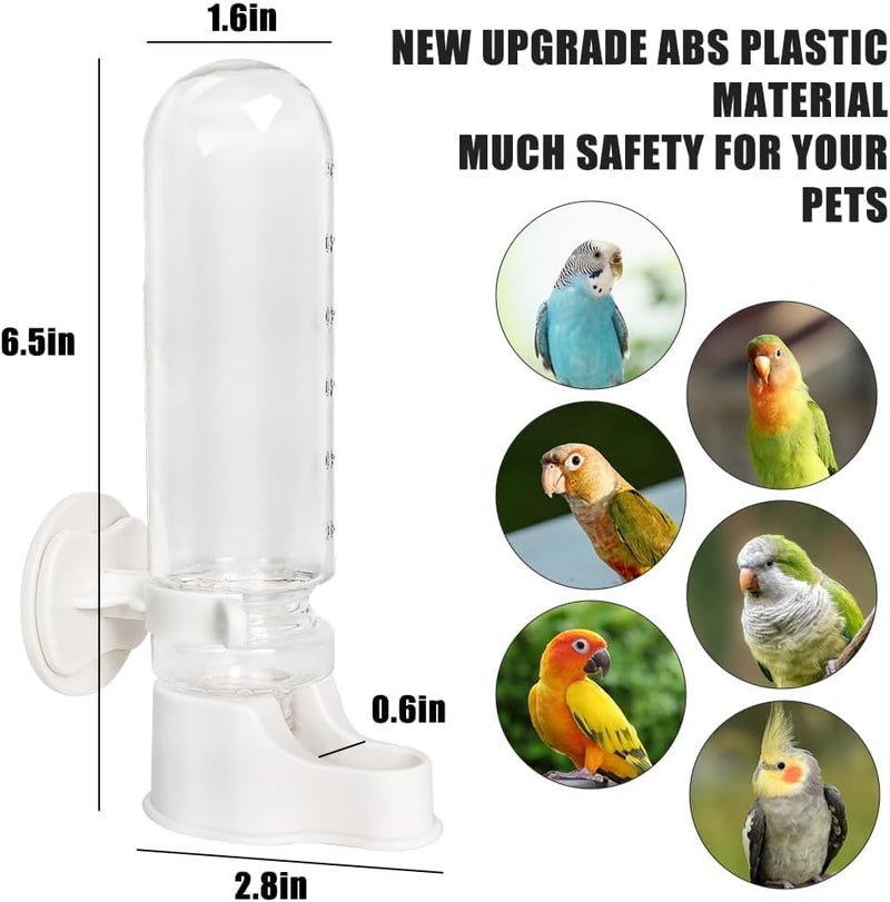 KASTWAVE Local market compliant trusted quality Automatic Bird Water Dispenser, Cage Suspended Pet Waterer, 150ml Gravity Flow Feeder for Parakeet Budgie Cockatiel Lovebirds Canary Finch (Transparent) Gulf climate fit - Image 2