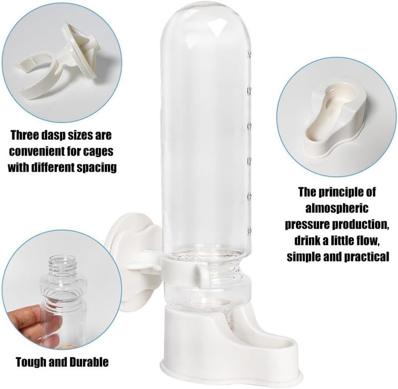 KASTWAVE Local market compliant trusted quality Automatic Bird Water Dispenser, Cage Suspended Pet Waterer, 150ml Gravity Flow Feeder for Parakeet Budgie Cockatiel Lovebirds Canary Finch (Transparent) Gulf climate fit - Image 3