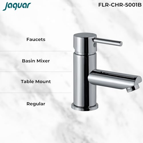 JAQUAR Florentine Series Table Mounted Regular HOT and Cold Basin Mixer/TAP (Chrome) | TOP Lever, Brass Body Water Tap/Faucet/Cock for Bathroom | FLP-CHR-5001BPM - Image 2