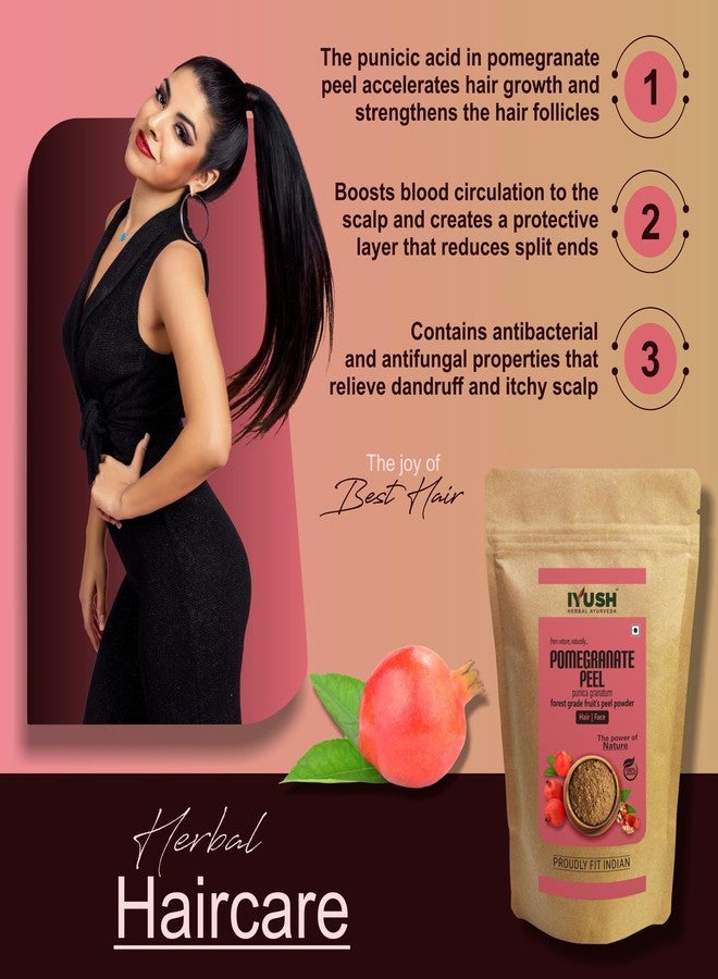 IYUSH Herbal Ayurveda Pomegranate Peel Powder - 900gm | Pomegranate Powder | Anar Powder | pomegranate powder for drink | D Tan/Detan Face Pack Powder | Dtan Pack | Skin Care & Hair Care | - Image 3