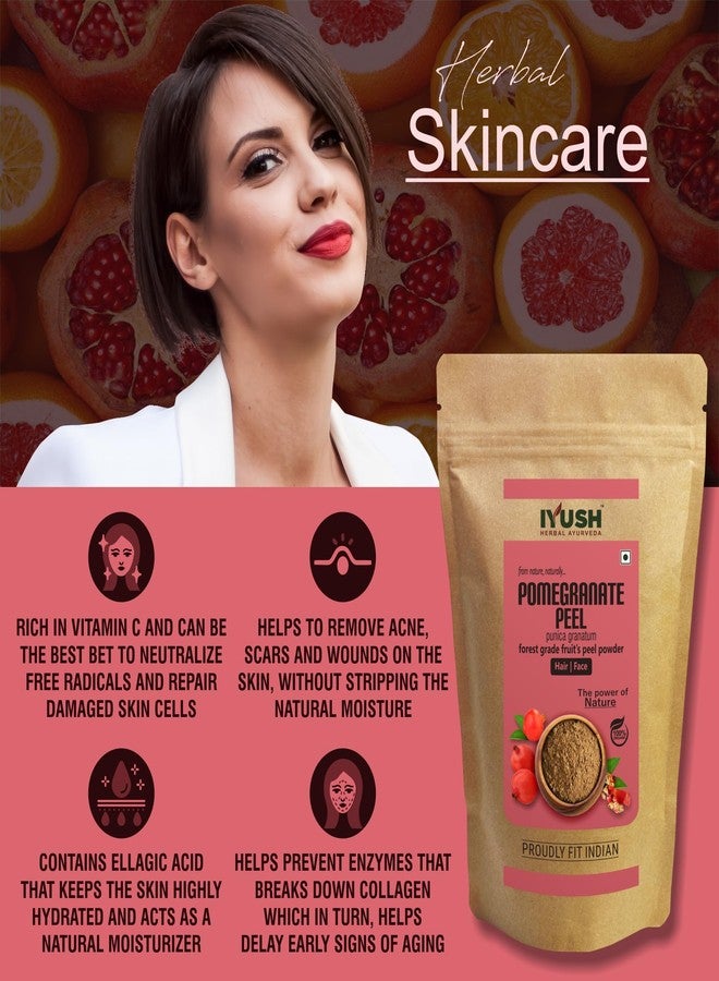 IYUSH Herbal Ayurveda Pomegranate Peel Powder - 900gm | Pomegranate Powder | Anar Powder | pomegranate powder for drink | D Tan/Detan Face Pack Powder | Dtan Pack | Skin Care & Hair Care | - Image 2