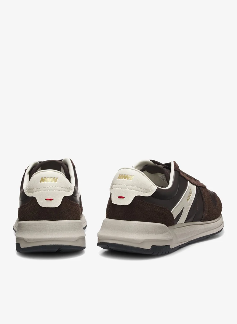 هوجو Suede sneakers with gold-tone foiled logo