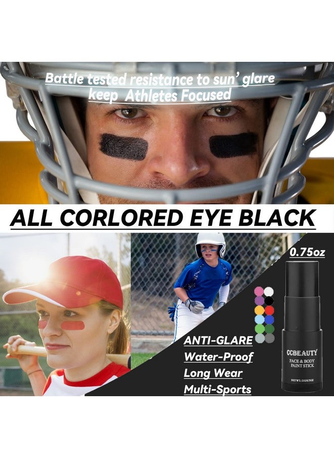 CCbeauty - CCBeauty Witch Green Face Body Paint Stick, St. Patrick's Day Grease Dark Green Eye Black Sticks for Sports, Hypoallergenic Camo Hulk Hunting FacePaint Makeup Halloween Cosplay Costume Party - Image 1