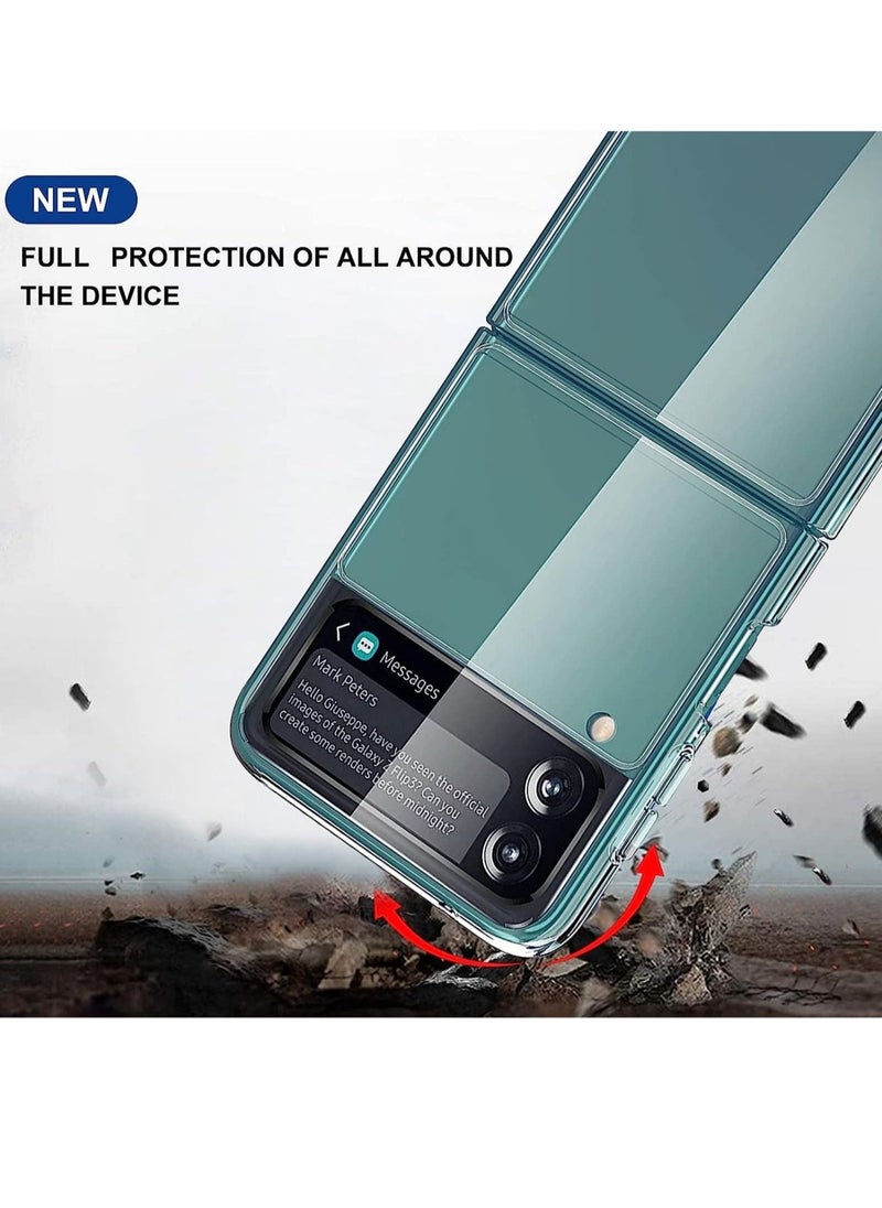 Raxoom Case for Samsung Galaxy Z Flip3, Crystal Clear Hard PC Anti-Scratch Protective Case, Cell Phone Cover Cases for Samsung Galaxy Z Flip 3 5G - Image 2