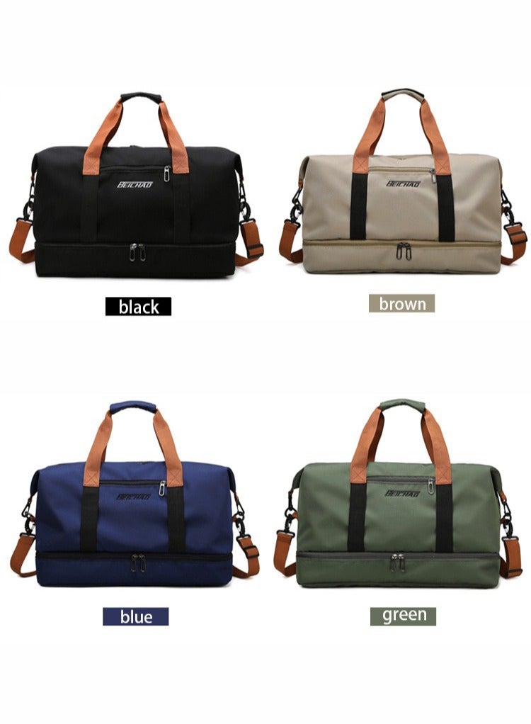 BEICHAO الرجال و السيدات حقائب السفر قدرة كبيرة على الصعود إلى الطائرة حقائب ، حقائب رياضية الرطب والجاف فصل قدرة كبيرة حقيبة اللياقة البدنية - Image 2