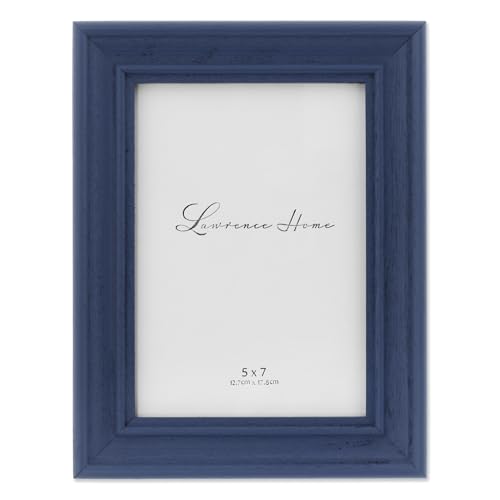 Lawrence Frames 746657 5x7 Durham Weathered Navy Blue Wood Picture Frame - Image 5