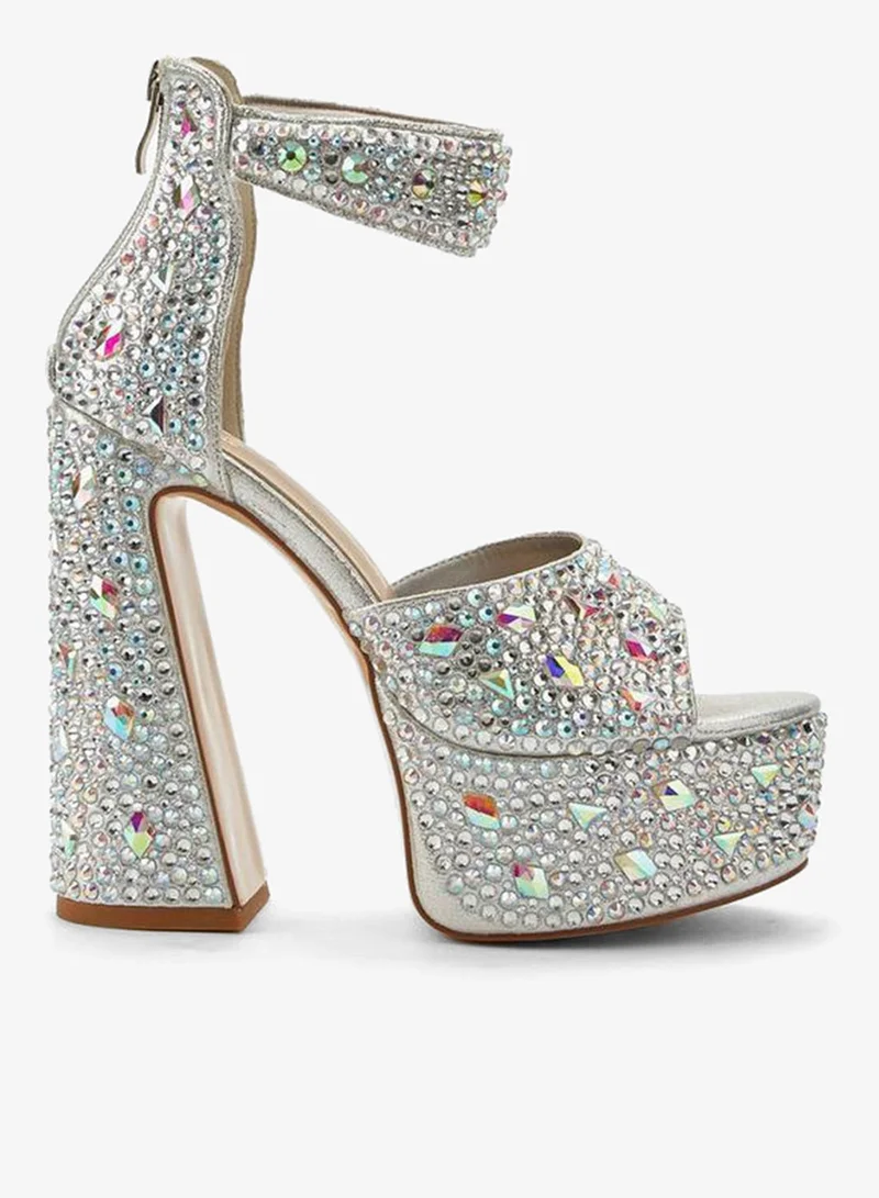 Celeste Women Embellished Block Heel Sandals