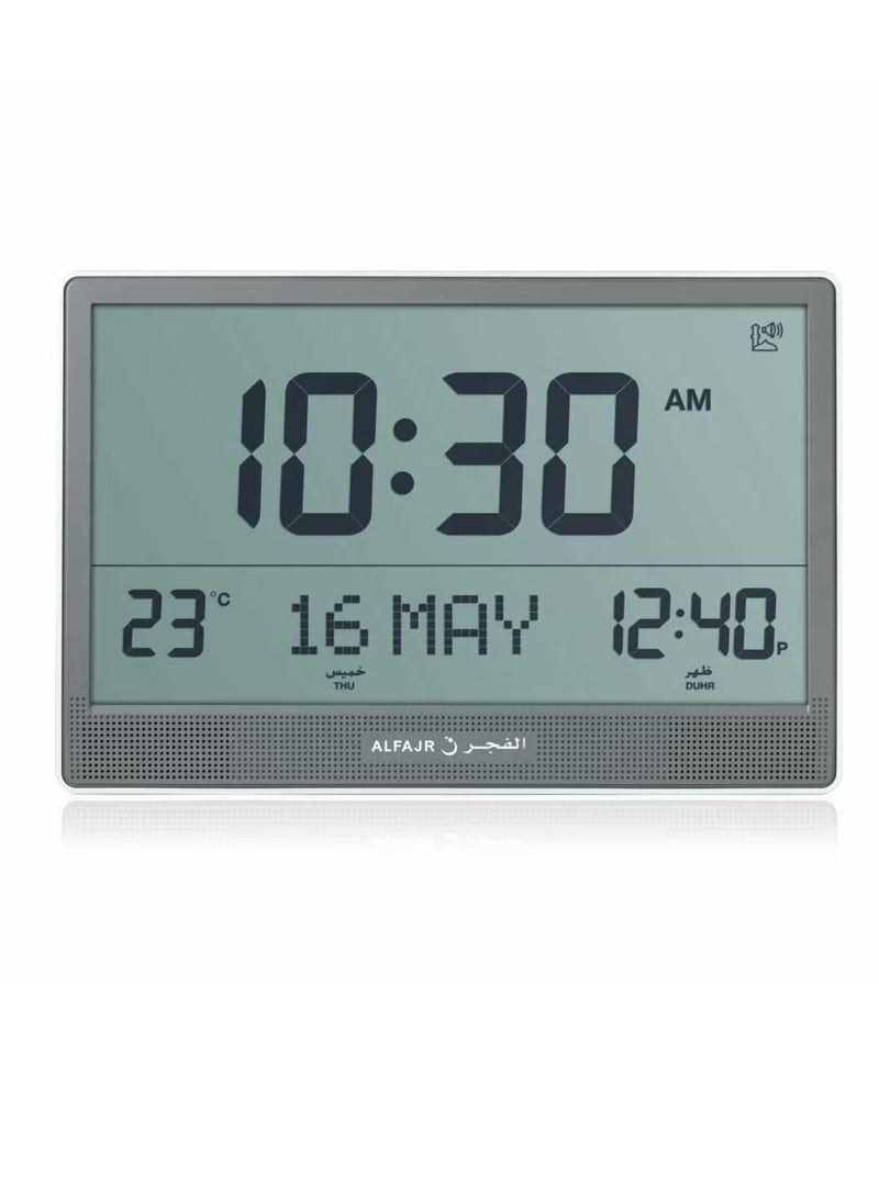 ACLIX ALFAJR Digital Azan Table Clock - Muslim Prayer Azan Clock | CJ-17 Prayer Alarm Table Clock with Worldwide Prayer Times and Multiple Azan Sounds by LUKADAH (CJ-17) - Image 1