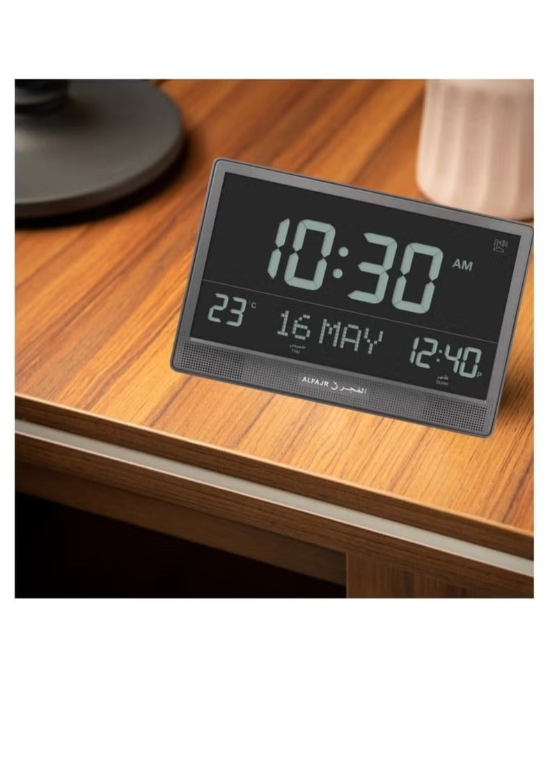 ACLIX ALFAJR Digital Azan Table Clock - Muslim Prayer Azan Clock | CJ-17 Prayer Alarm Table Clock with Worldwide Prayer Times and Multiple Azan Sounds by LUKADAH (CJ-17) - Image 5