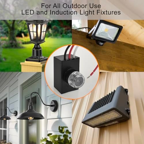 J.LUMI ج.لومي YCA1030 وحدة تحكم ضوء العين المثبتة مع مستشعر ضوء فوتوسيل، مستشعر فوتوسيل، مستشعر خارجي من الغسق إلى الفجر، فوتوسيل للأضواء الخارجية، مدرج في UL - Image 3