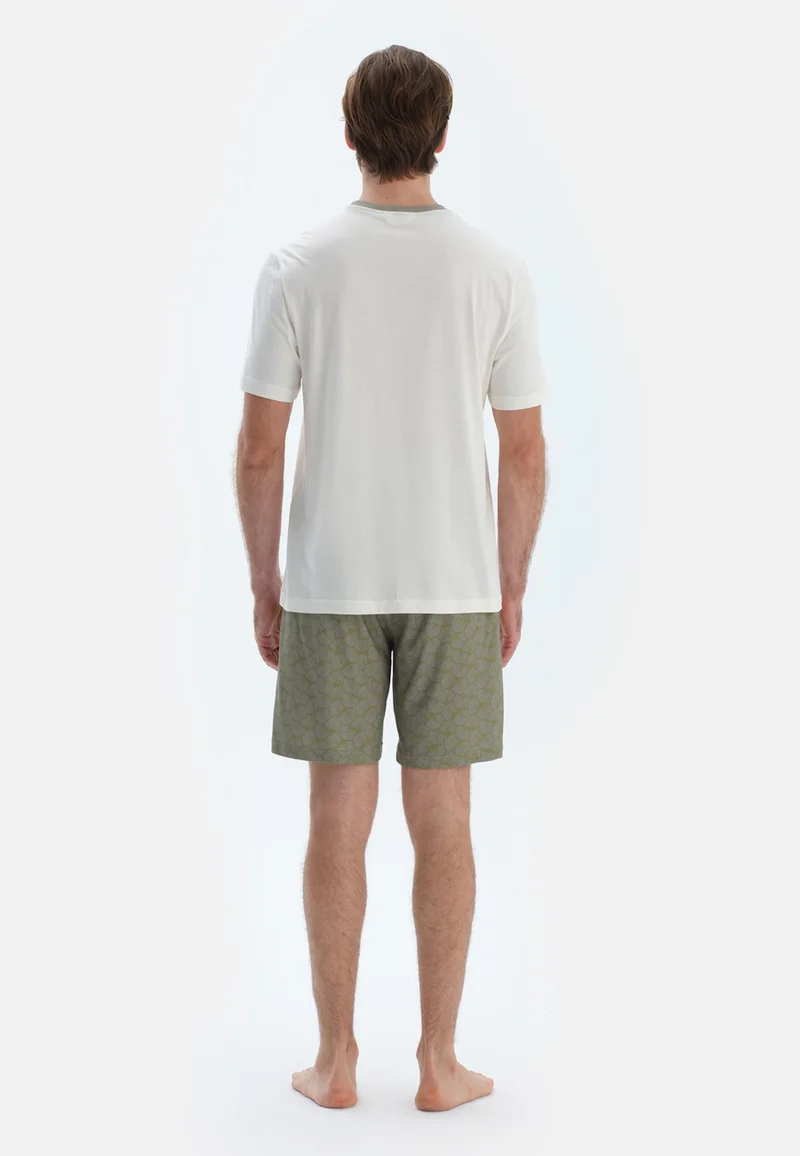 dagi Regular/Classic Fit T-shirt & Shorts Pajama Sets Crew Neck Cotton Blend Sleepwear