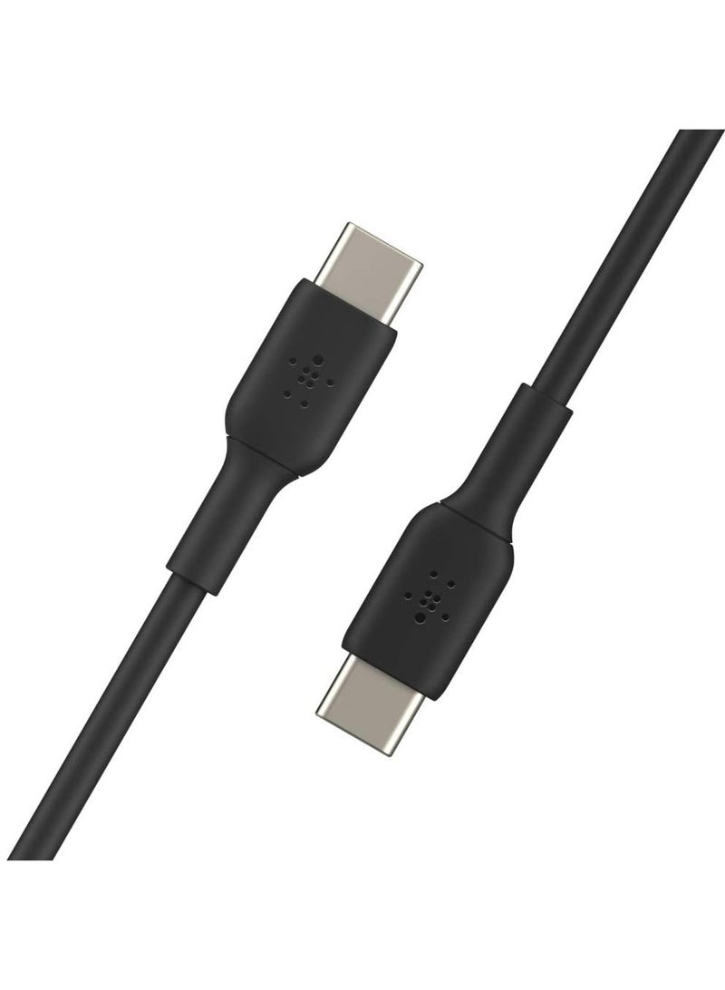 بيلكين كابل شاحن سريع BoostCharge USB-C إلى USB-C لهواتف iPhone 15 وSamsung Galaxy S23 وS22 وGoogle Pixel وiPad وMacBook وNintendo Switch والمزيد - 2 متر أسود - Image 2