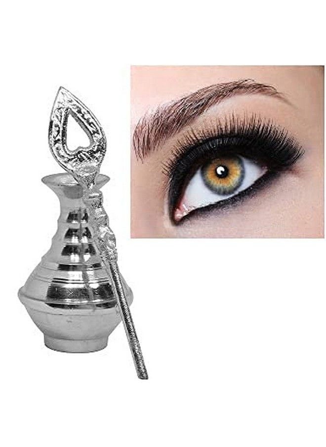 Prime Surme Dani For Girls And Kids Surma Holder For Home And Travel Use Surma Dani Silver Pack Of 1  - Image 1