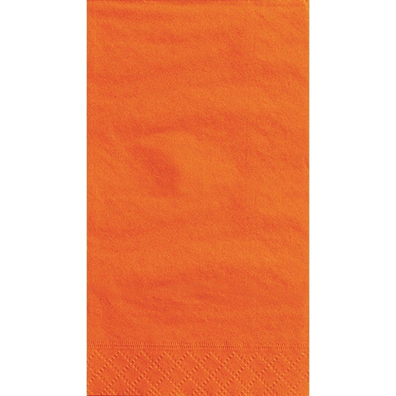 Unique Pumpkin Orange Solid Guest Towels - Pack Of 20 - Absorbent Paper Hand Napkins For Bathroom, Kitchen & Events - Image 2