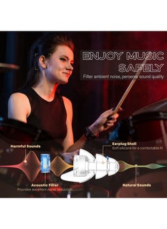 Hearprotek 2 Pairs High Fidelity Concert Ear Plugs, Silicone Reusable Noise Reduction Musicians Earplugs, Hearing Protection for Loud Music, Concerts - 23dB And 26dB  - Image 2
