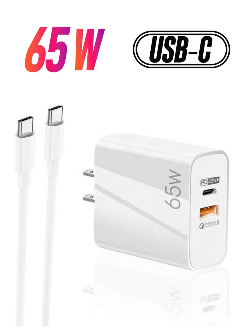 ELTRAZONE 65W Fast Charge Adapter For MacBook Pro Laptop Type C PD Quick Phone Charger For iPhone 13 11 iPad Huawei Samsung - Image 1