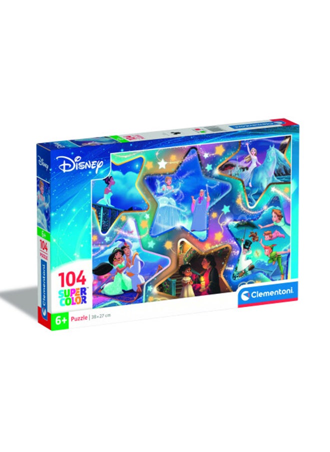 Clementoni Puzzle Disney Princess Magical Moments 104 Pieces  | Jigsaw Puzzle | Children's Puzzle | Kids Puzzle | Preschool Learning Toys | Develops Problem Solving Skills | Made in Italy  - Image 1