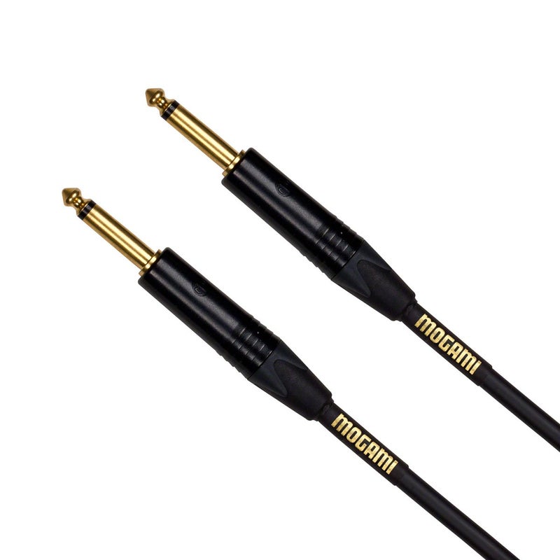 Mogami Gold INSTRUMENT-06 Guitar Instrument Cable, 1/4" TS Male Plugs, Gold Contacts, Straight Connectors, 6 Foot