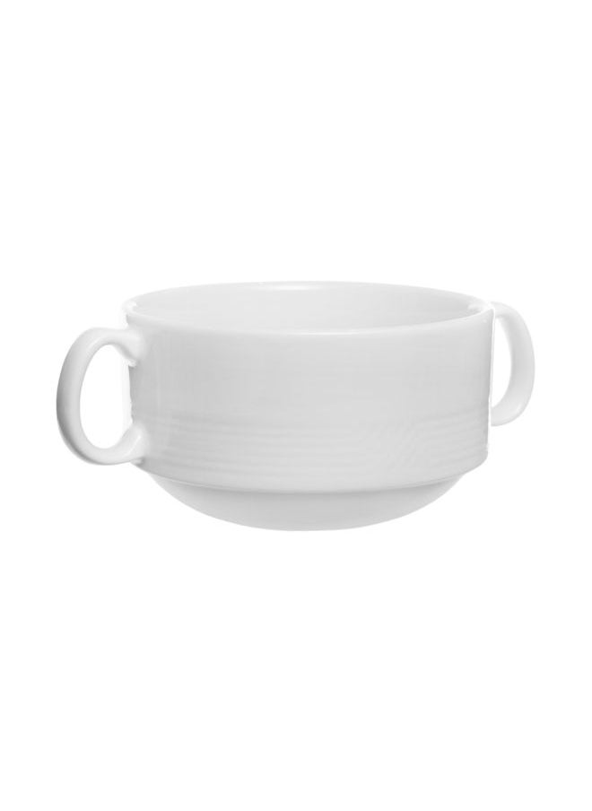 Royal Porcelain Royal Porcelain Soup Cup 0.35 L & Saucer 15.0 CM Set of 2 Shape 19 White  - Image 3