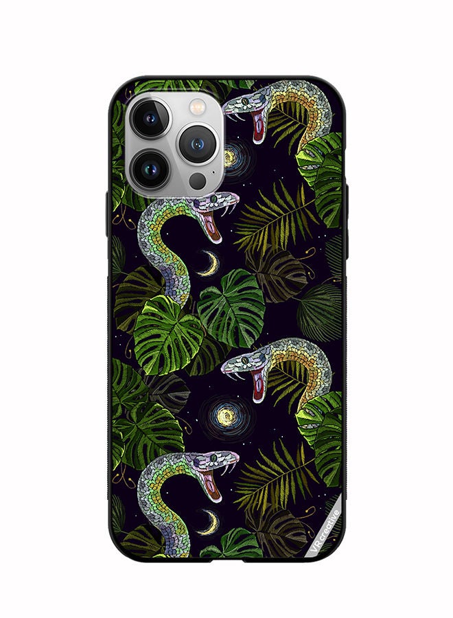VR CREATIVE Protective Case Cover For Apple iPhone 11 Pro Max Embroidery Snakes, Night Sky And Tropical Palm Leaves Design Multicolour - Image 1