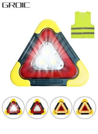 Multifunctional Emergency Warning Triangle - Car Triangle Warning Sign Tripod with Reflective vest, Safety Signal Light, LED flood Light, Water-resistant, Shockproof, Portable - pzsku/Z8EB2E2913534A6EA049FZ/45/_/1717049615/2d72f348-dc04-498a-892f-fd4dd0339240