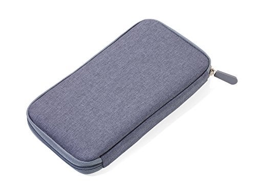 Troika Safe Flight TRV20/GY case for Travel documents, with Anti-scan Film for RFID Chips, Zip, 12 Inner compartments, Pen Loop, Made of Polyester, Grey/Orange, Original - Image 2