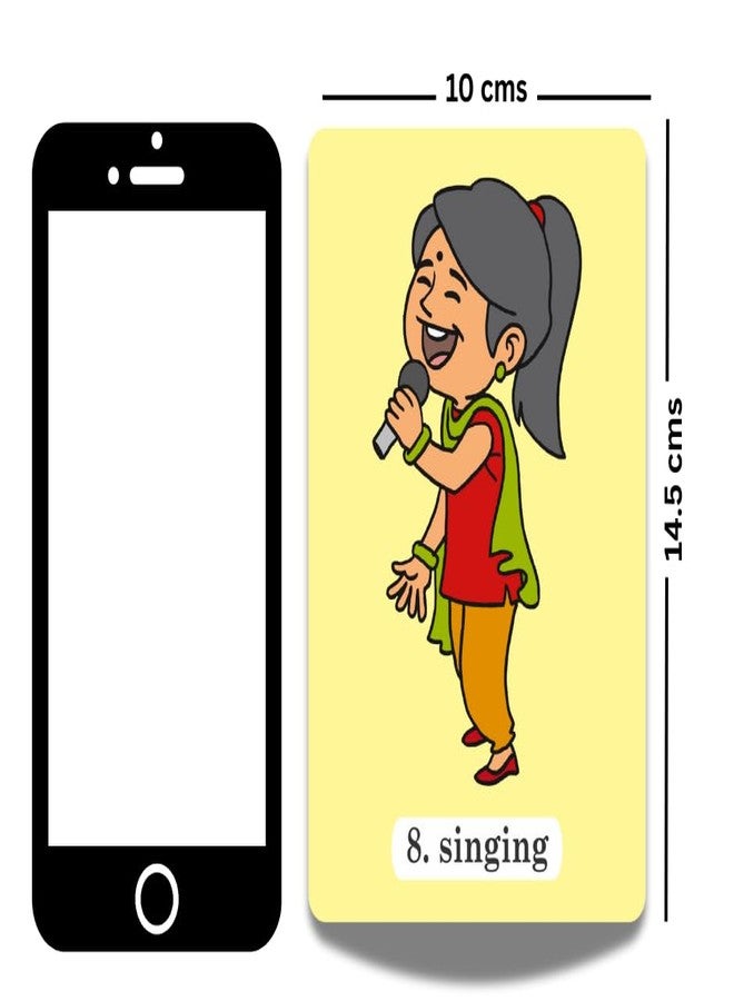 Brainy Bug Resources 60 Early Years Words, Audio-Enabled Flashcards | Action Words Levels 1 and 2 | Audio in Hindi, English, Punjabi, Tamil, Kannada, Telugu | Learn English | Special Needs Kids - Image 4