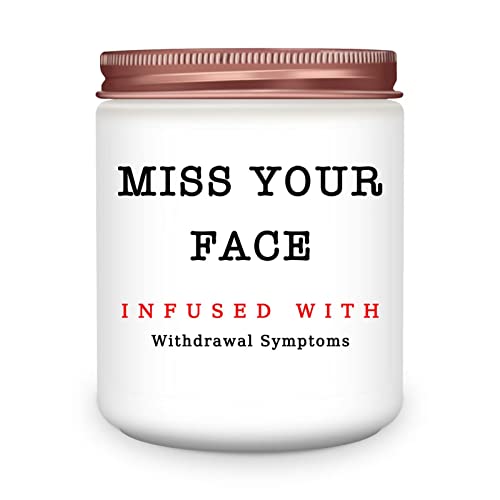 Homsolver Gifts for Women Men Friends Sister Bestie Christmas Birthday Candles for Her Him Unique Friendship Gift for Friend Miss Your Face Scented Candle
