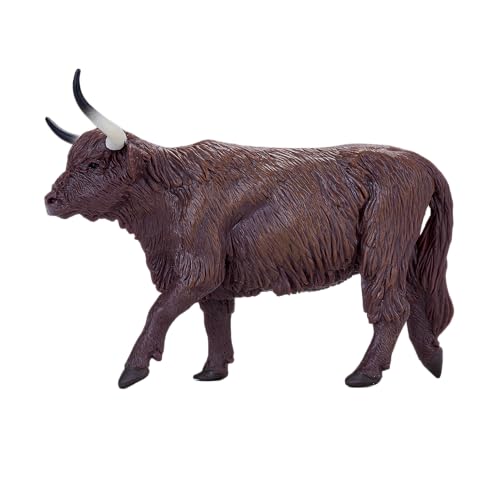 MOJO Highland Cow Realistic Farm Animal Toy Replica Hand Painted Figurine - Image 5