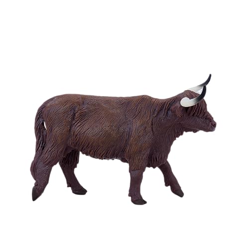 MOJO Highland Cow Realistic Farm Animal Toy Replica Hand Painted Figurine - Image 1